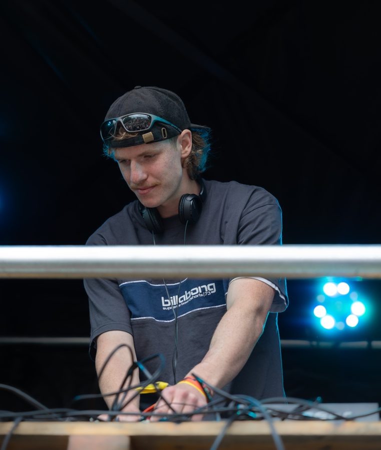 DJing at a festival