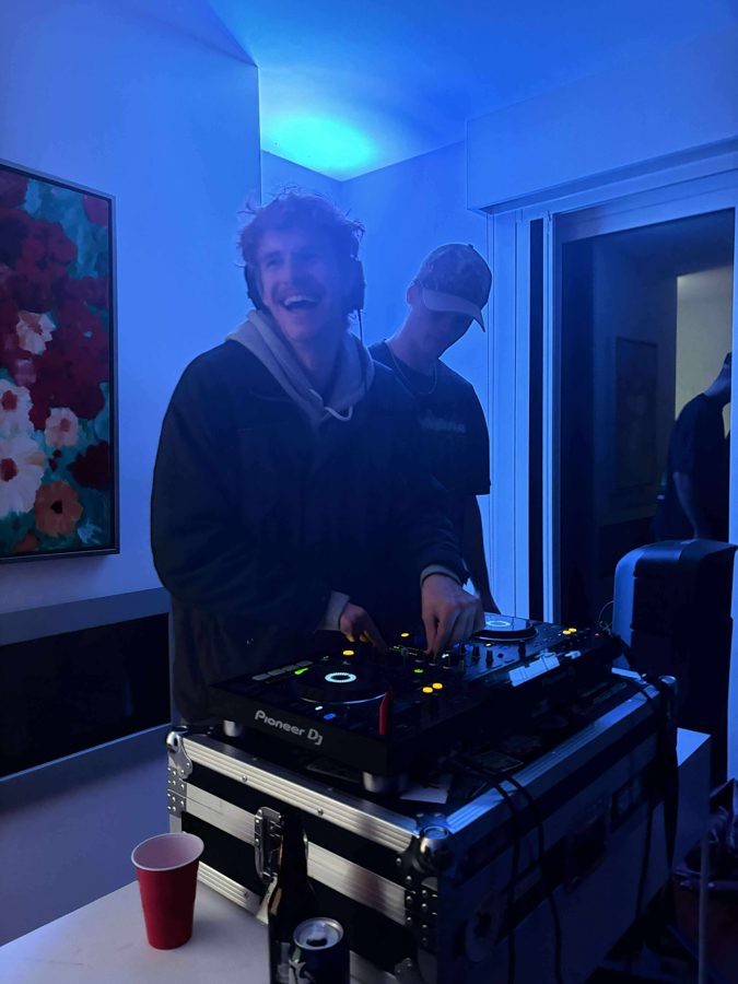 DJing at a house party