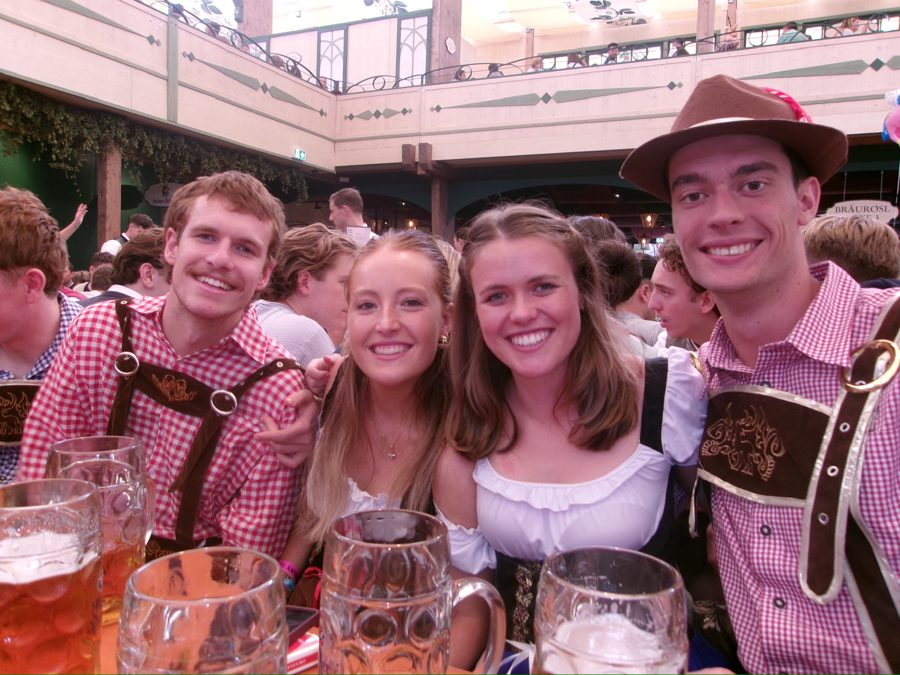 With friends at Oktoberfest, Munich
